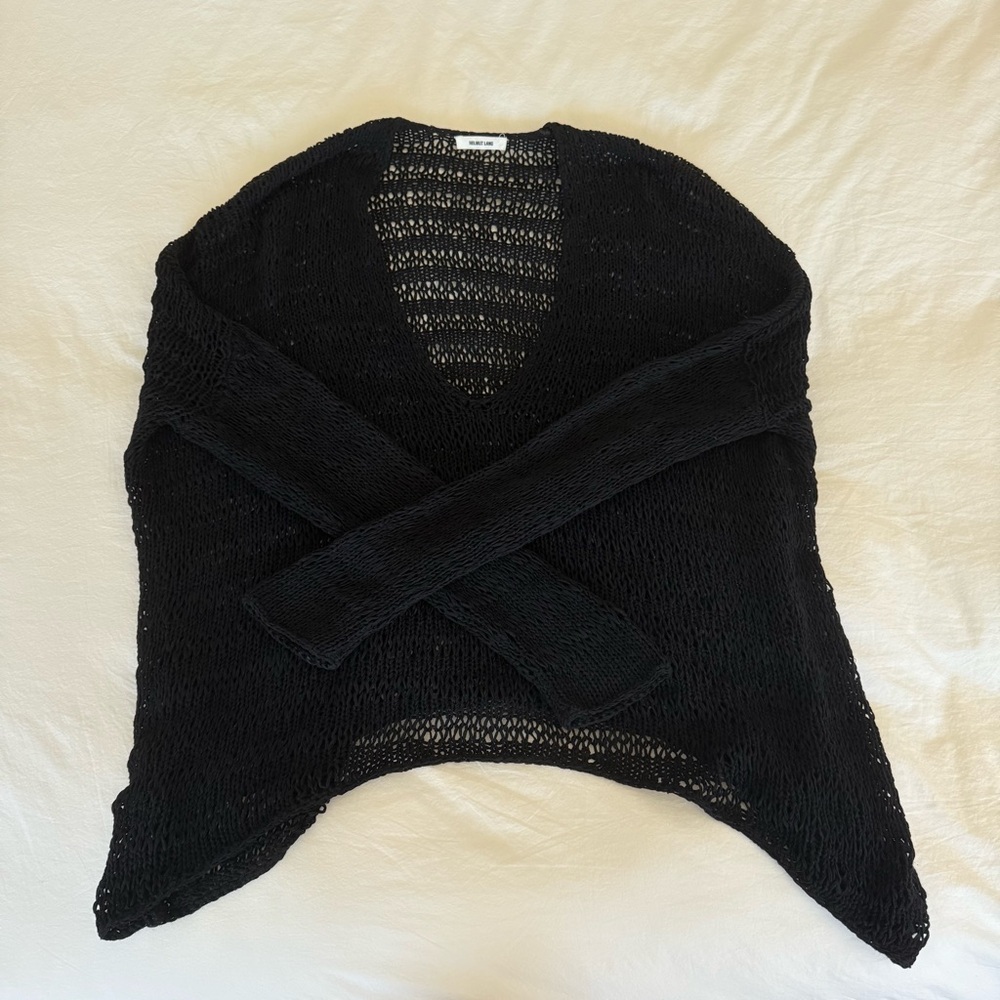 Helmut Lang Black V-Neck Sweater
